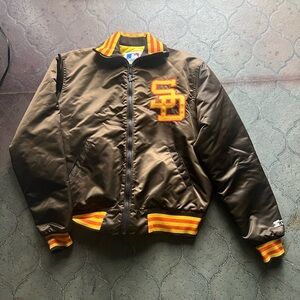San Diego Padres Vintage STARTER Brown and Yellow Jacket